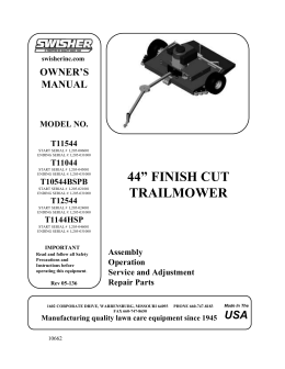 Swisher T11544 Manual