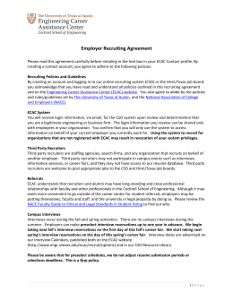 Employer Recruiting Agreement - Cockrell School of Engineering