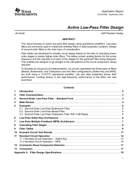 Active Low-Pass Filter Design (Rev. B)