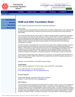 IASB and IASC Foundation News