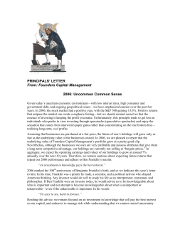 2006 Annual Report - Founders Capital Management