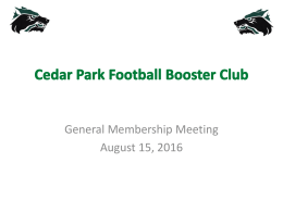 presentation - Cedar Park Football