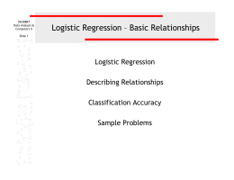 Logistic Regression – Basic Relationships - Op