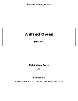 Wilfred Owen - poems