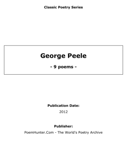 George Peele - poems