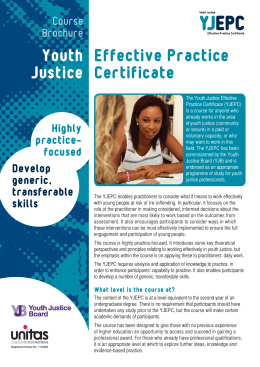 focused - Youth Justice Effective Practice Certificate