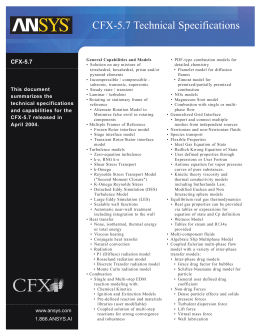 CFX-5.7 Technical Specifications