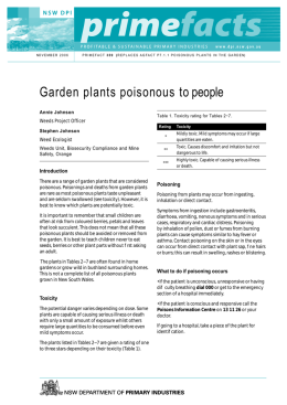 Garden plants poisonous to people