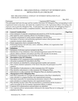 (oci) mitigation plan checklist