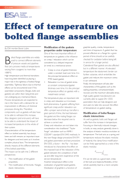 Effect of temperature on bolted flange assemblies