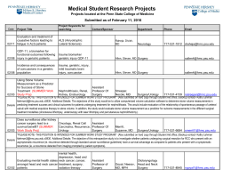 Medical Student Research Projects
