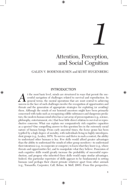Attention, Perception, and Social Cognition