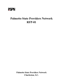 Palmetto State Providers Network RFP