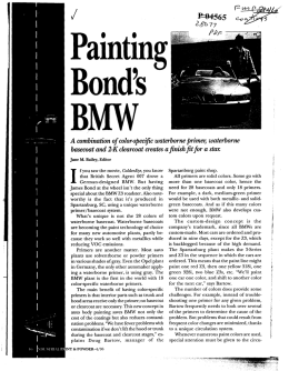 Painting Bond` s BMW