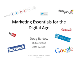 Marketing Essentials in the Digital Age April 2015