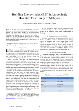 Building Energy Index (BEI) in Large Scale Hospital: Case