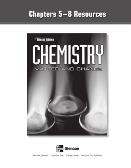 Chemistry Worksheets Chapter 5-8