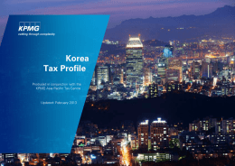 KPMG Country Tax Profile: Republic of Korea