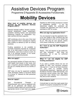 ADP Info Sheet - Mobility Devices
