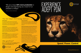 Adept Product Data Management (PDM) for the