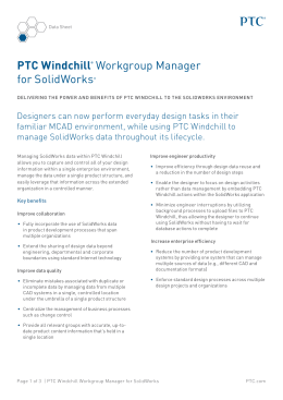 PTC Windchill® Workgroup Managerfor SolidWorks