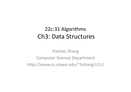 Ch3: Data Structures