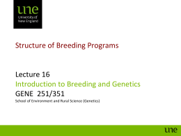 Structure of animal breeding programs