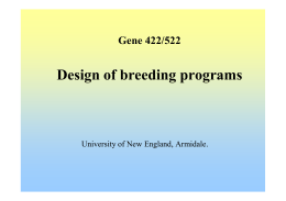 Breeding Program Design Principles