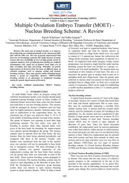 Nucleus Breeding Scheme - International Journal of Engineering