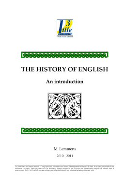 History of English SEAD course