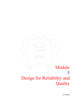 Module 5 Design for Reliability and Quality