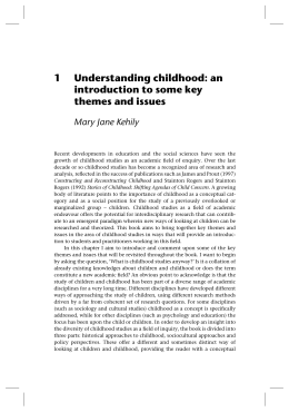 1 Understanding childhood: an introduction to some key themes and