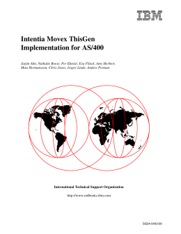 Intentia Movex ThisGen Implementation for AS/400
