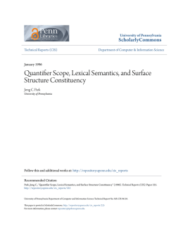 Quantifier Scope, Lexical Semantics, and Surface Structure
