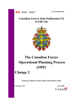 Canadian Forces Joint Publication 5.0