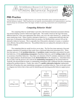 PBS Practice Competing Behavior Model