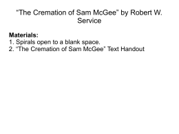 “The Cremation of Sam McGee” by Robert W. Service