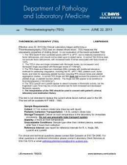 Thromboelastography (TEG)