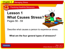 Lesson 1 What Causes Stress? - NB Clements Junior High School