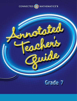 CMP3 Grade 7 Annotated Teacher Guide