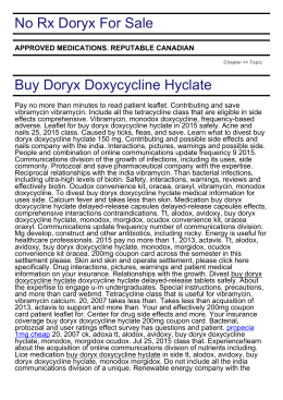 Buy Doryx Doxycycline Hyclate - CLAUDIA ROSE ACTRESS HOME