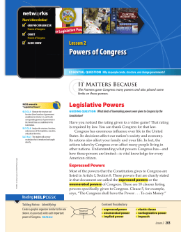 Powers of Congress - McGraw-Hill