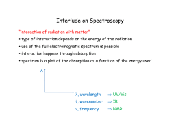 Interlude on Spectroscopy