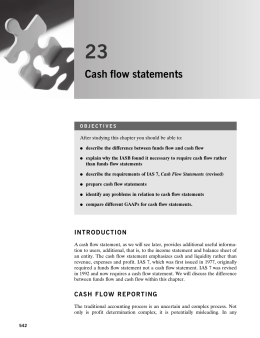 Cash flow statements