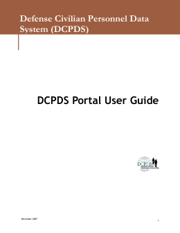 DCPDS Portal User Guide - Arkansas National Guard