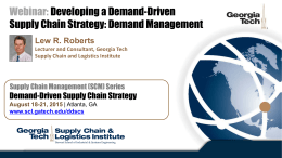 Webinar: Developing a Demand-Driven Supply Chain Strategy