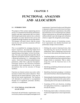 Chapter 5 – Functional Analysis and Allocation
