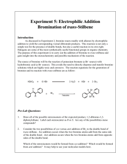 Experiment 5: Electrophilic Addition Bromination of trans