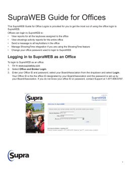 SupraWEB Guide for Offices