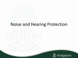 Noise and Hearing Protection